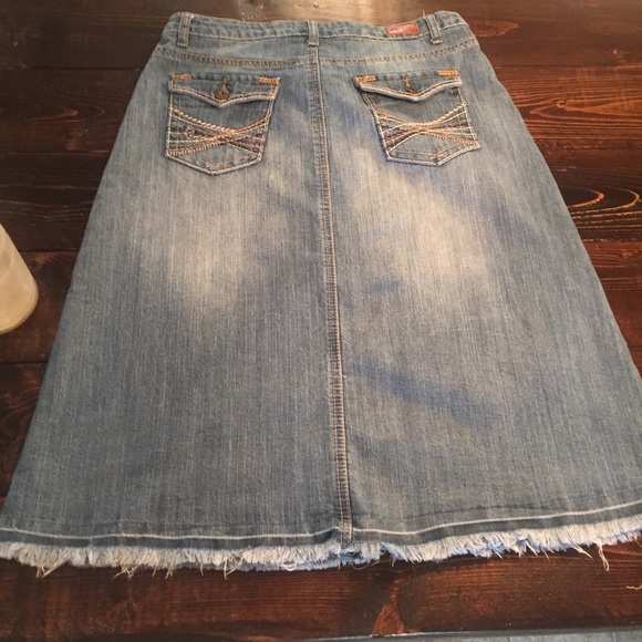 Modest Denim Skirt - Picture 2 of 7